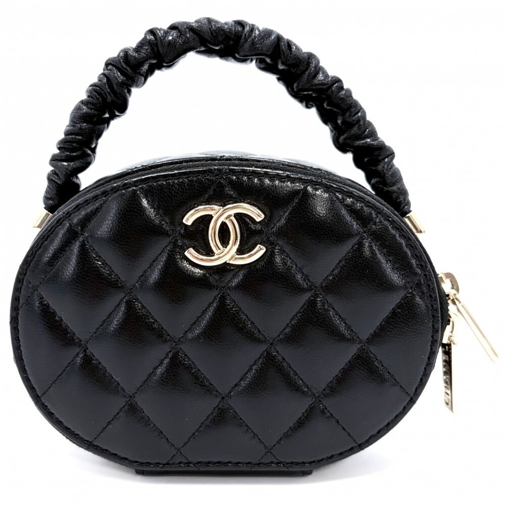 Chanel handbag for women, Matelassé vanity bag, mini Coco mark, CHANEL leathe...